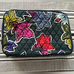 Vera Bradley Large Blush & Brush Cosmetic Bag in Falling Flowers